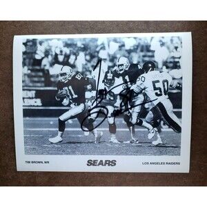 TIM BROWN #81 8 X 10 Photo Signed Autographed NFL LOS ANGELES RAIDERS LEGEND HOF